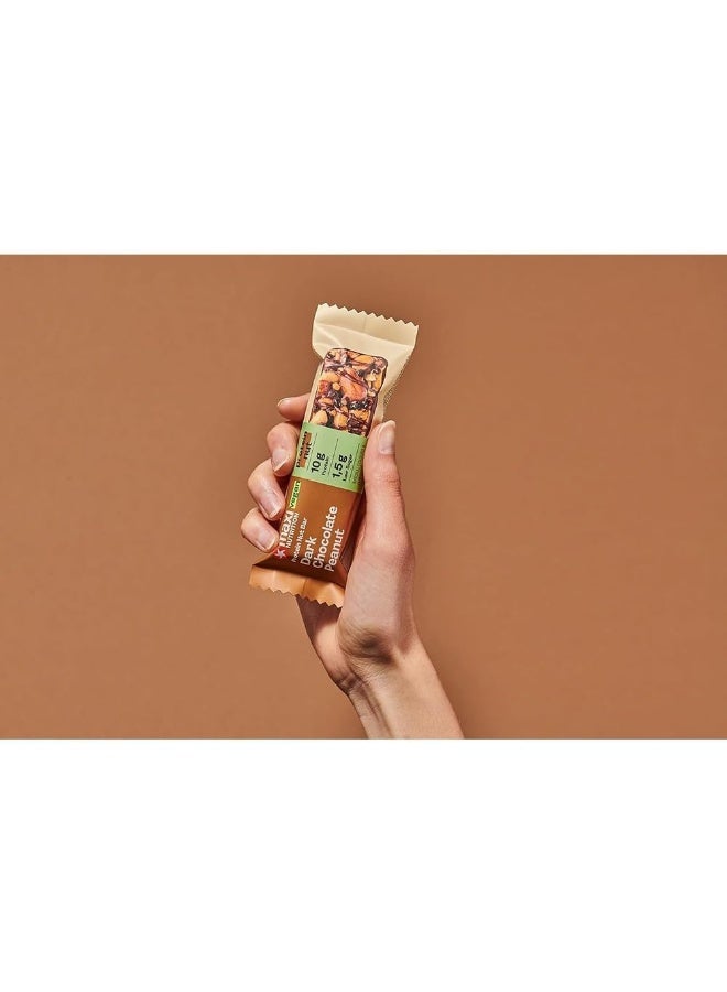 Maxi Nutrition Vegan Dark Chocolate Peanut Protein Nut Bar | With 10G Of Protein | Low Sugar, High Fiber | Plant Based | Pack of 12 X 46g Each - Image 2